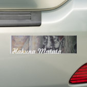 Maasai Mutter & Kind mit Löwenkunst Print/Grafik Autoaufkleber (Auf Auto)