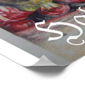 Maasai Mutter & Kind mit Löwenkunst Print/Grafik Poster (Ecke)