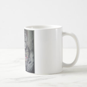 Maasai Mutter und Kind mit Löwe Art Print/Graphen Kaffeetasse