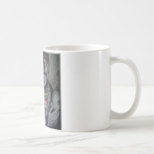 Maasai Mutter und Kind mit Löwe Art Print/Graphen Kaffeetasse (Rechts)