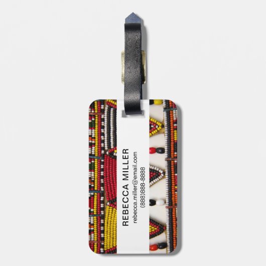 Maasai-Stammbaum Gepäckanhänger (Rückseite vertikal)