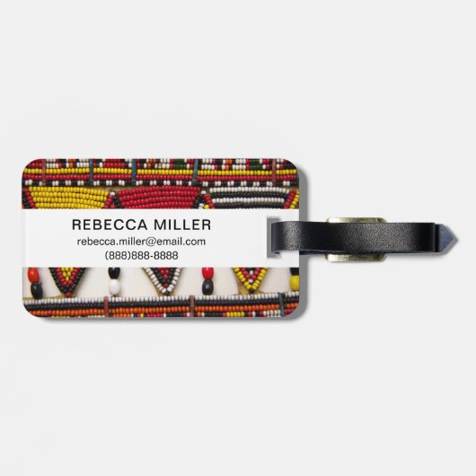 Maasai-Stammbaum Gepäckanhänger (Rückseite horizontal)