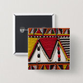 Maasai-Stammesperlenarbeit Button (Vorne & Hinten)