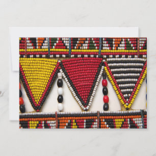 Maasai-Stammesperlenarbeit Karte