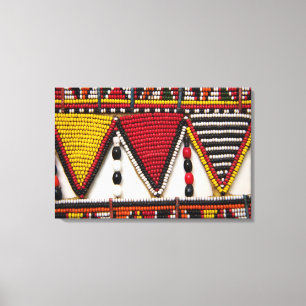 Maasai-Stammesperlenarbeit Leinwanddruck
