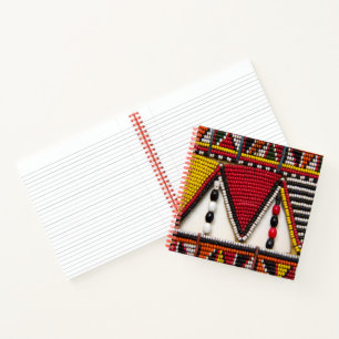 Maasai-Stammesperlenarbeit Notizblock