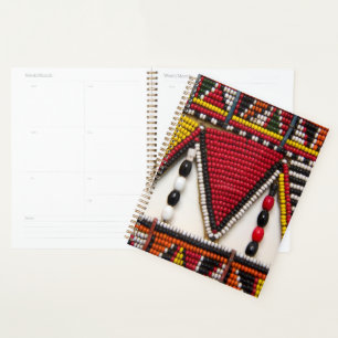 Maasai-Stammesperlenarbeit Planer