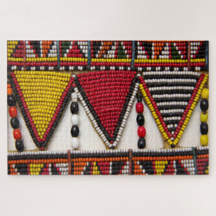 Maasai-Stammesperlenarbeit Puzzle