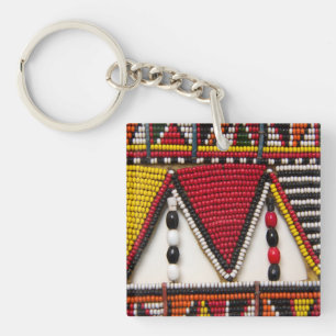 Maasai-Stammesperlenarbeit Schlüsselanhänger