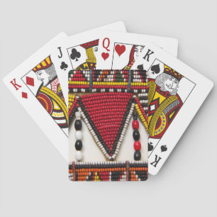 Maasai-Stammesperlenarbeit Spielkarten