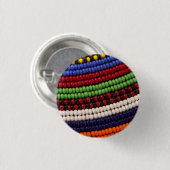 Maasai-Stammesperlenmuster Button (Vorne & Hinten)