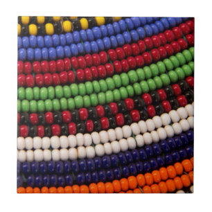 Maasai-Stammesperlenmuster Fliese