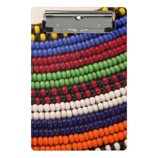Maasai-Stammesperlenmuster Mini Klemmbrett (Vorderseite)
