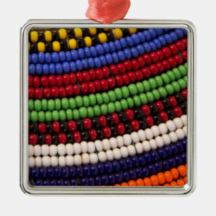 Maasai-Stammesperlenmuster Ornament Aus Metall