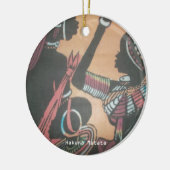 Maasai Tradition und Kultur Muster Art Design Keramikornament (Links)