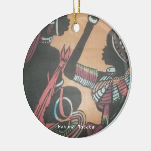 Maasai Tradition und Kultur Muster Art Design Keramikornament (Links)