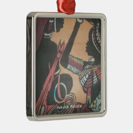 Maasai Tradition und Kultur Muster Art Design Silbernes Ornament (Rechts)