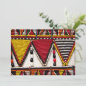 Maasai Tribal Beadwork Karte (Stehend Vorderseite)