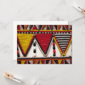 Maasai Tribal Beadwork Karte (Vorderseite/Rückseite Beispiel)