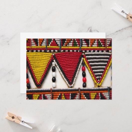 Maasai Tribal Beadwork Karte (Vorderseite/Rückseite Beispiel)