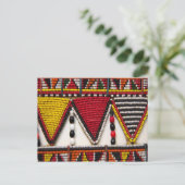 Maasai Tribal Beadwork Postkarte (Stehend Vorderseite)