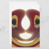 Maasai Tribal Whirl Art Print Briefpapier (Vorne/Hinten)