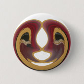 Maasai Tribal Whirl Art Print Button (Vorderseite)