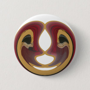 Maasai Tribal Whirl Art Print Button