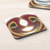 Maasai Tribal Whirl Art Print Getränkeuntersetzer (Linke Seite)