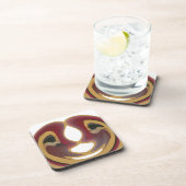 Maasai Tribal Whirl Art Print Getränkeuntersetzer (Rechte Seite)