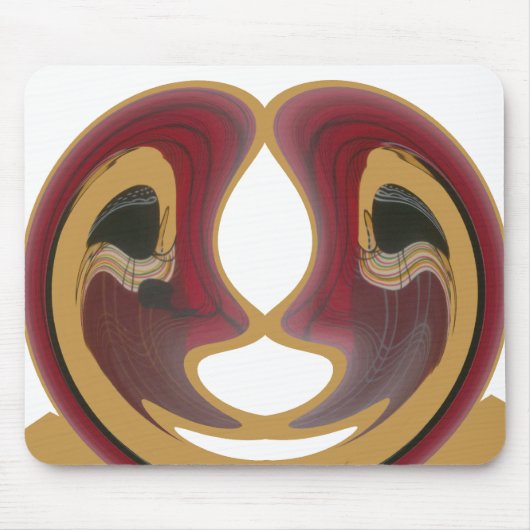 Maasai Tribal Whirl Art Print Mousepad (Vorne)