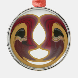Maasai Tribal Whirl Art Print Ornament Aus Metall