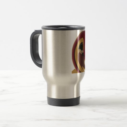 Maasai Tribal Whirl Art Print Reisebecher (Vorderseite Links)