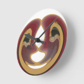 Maasai Tribal Whirl Art Print Runde Wanduhr (Winkel)