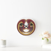 Maasai Tribal Whirl Art Print Runde Wanduhr (Zuhause)