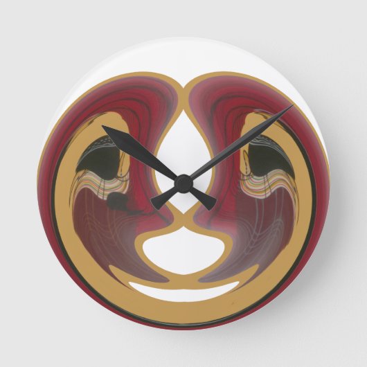 Maasai Tribal Whirl Art Print Runde Wanduhr (Vorderseite)