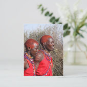 Maasai Warrior-3 Postkarte (Stehend Vorderseite)
