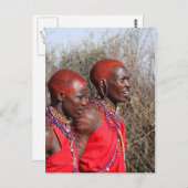 Maasai Warrior-3 Postkarte (Vorne/Hinten)