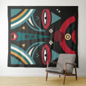 Maasai Warrior Shield Wandteppich (Beispiel (Horizontal))