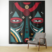 Maasai Warrior Shield Wandteppich (Beispiel)