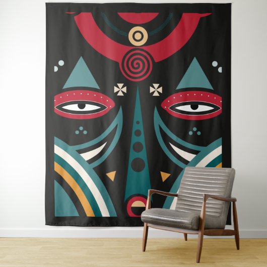 Maasai Warrior Shield Wandteppich (Beispiel)