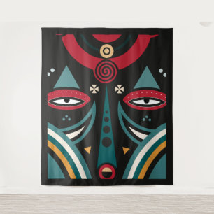 Maasai Warrior Shield Wandteppich