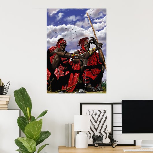 MAASAI WARRIORS POSTER (Heimbüro)