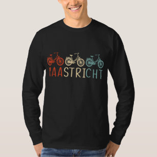 Maastricht Bike Bicycle City Retro Radrennen Gesch T-Shirt