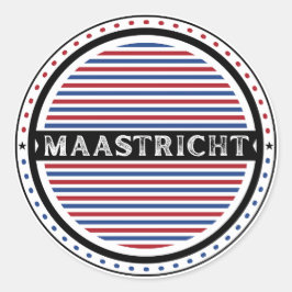 Maastricht City Pride Emblem – Dutch Identity Runder Aufkleber
