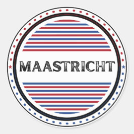 Maastricht City Pride Emblem – Niederländische Ide Runder Aufkleber