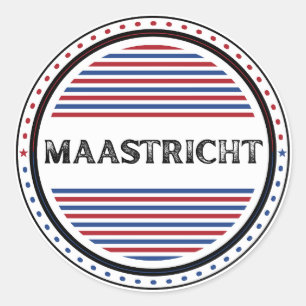 Maastricht City Pride Emblem – Niederländische Ide Runder Aufkleber