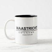 Maastricht Coordinaten - Maastricht Coordinates Zweifarbige Tasse (Links)