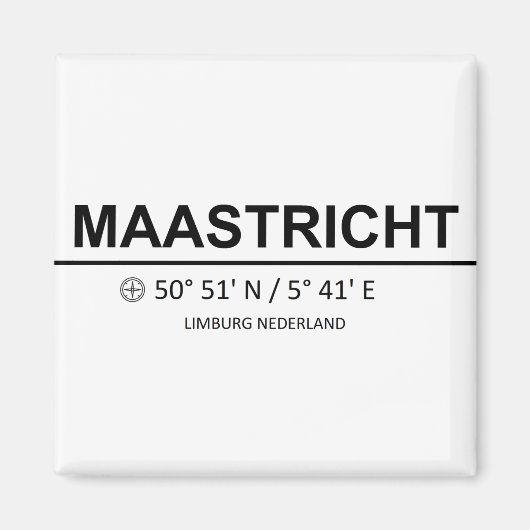 Maastricht-Koordinaten - Maastricht-Koordinaten Magnet (Vorne)