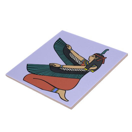 Ma'at Ägyptische Göttin Dekorative Tile (M) Fliese (Seite)
